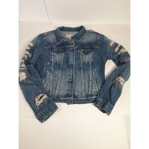 Denim supply ralph lauren  distressed denim JEAN  jacket jean WOMEN M